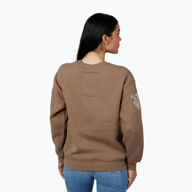 Női pulóver Pitbull Tyrian Crewneck coyote brown 3