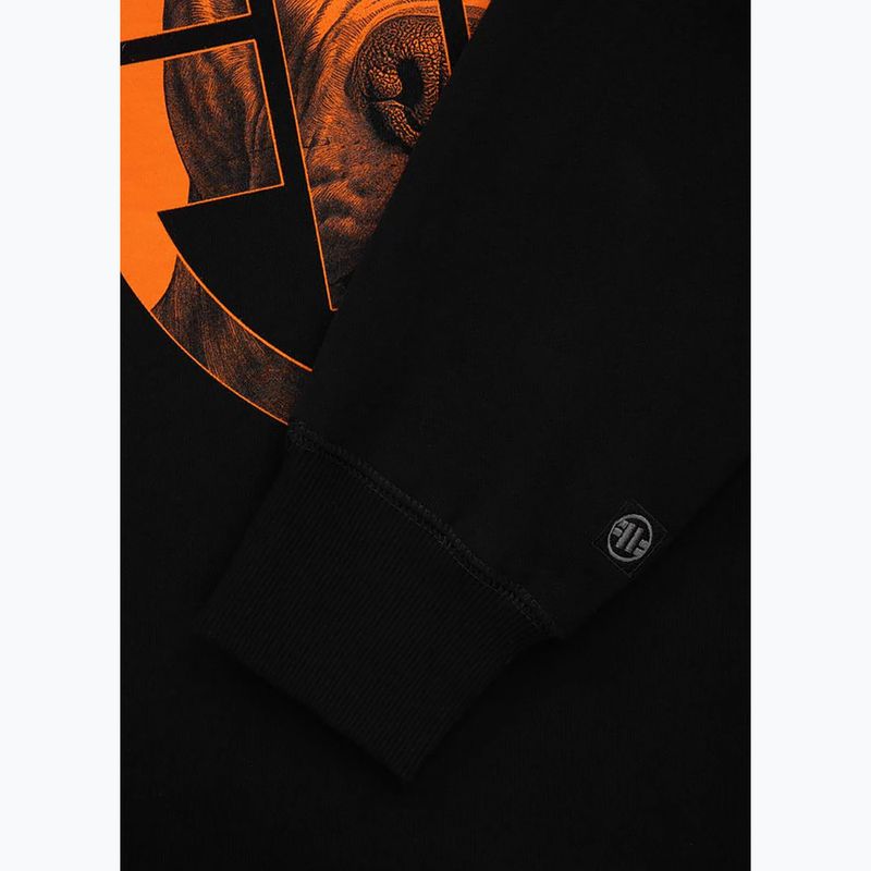 Férfi Pitbull West Coast Crewneck Sweatshirt Narancssárga Kutya 24 fekete 6