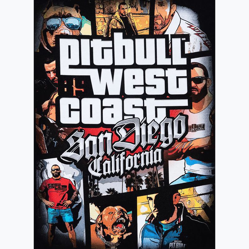 Férfi Pitbull West Coast kapucnis Most Wanted melegítőfelső fekete 4