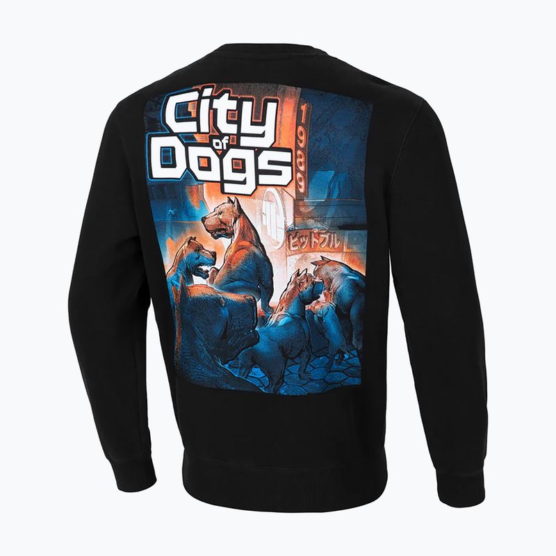Férfi Pitbull West Coast Crewneck City Of Dogs pulóver fekete 2