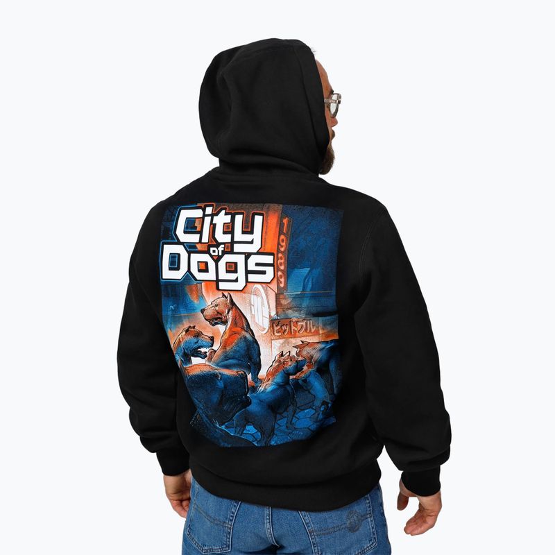 Férfi pulóver Pitbull Hooded City Of Dogs black 3