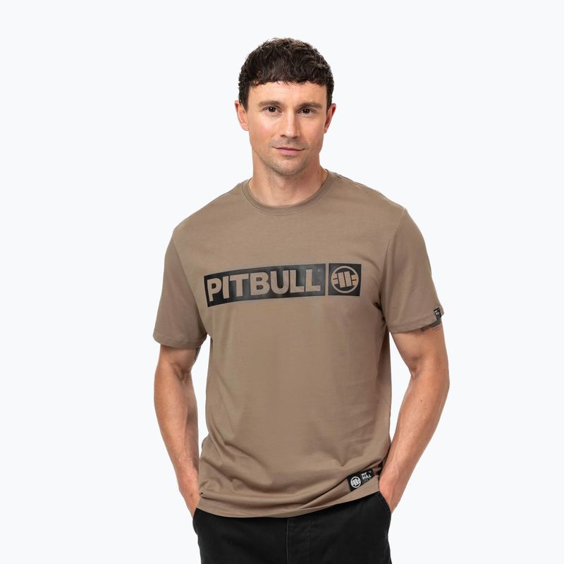 Férfi Pitbull Hilltop póló dark sand