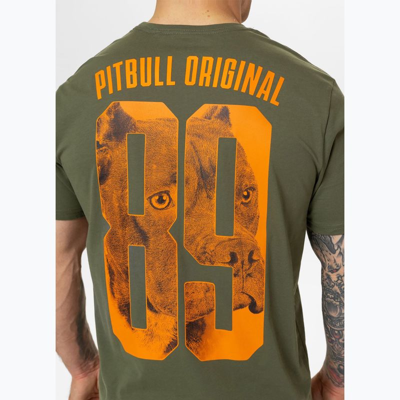 Pitbull Eighty Nine Dog férfi póló sötét olívazöld 4