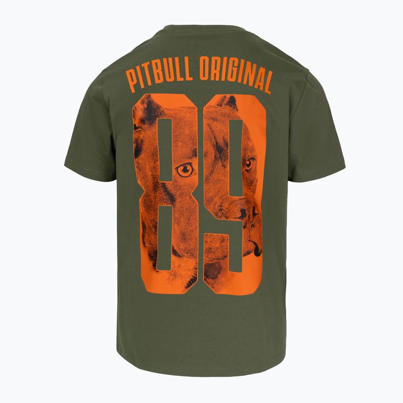 Pitbull Eighty Nine Dog férfi póló sötét olívazöld