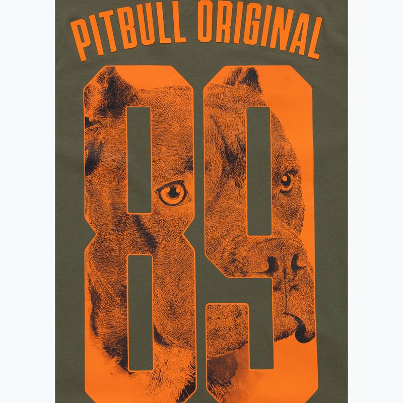 Pitbull Eighty Nine Dog férfi póló sötét olívazöld 4