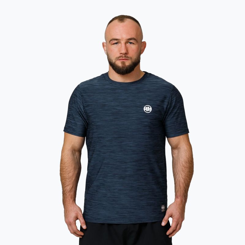 Férfi Pitbull Small Logo alkalmi sport póló navy melange