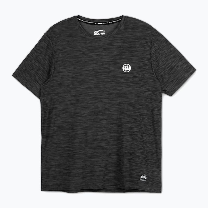 Férfi Pitbull Small Logo alkalmi sport fekete melange póló 4