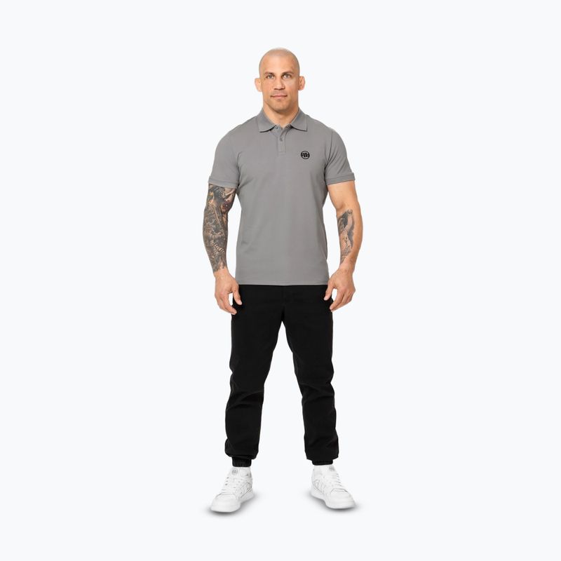 Férfi Pitbull Polo Jersey Small Logó szürke 2