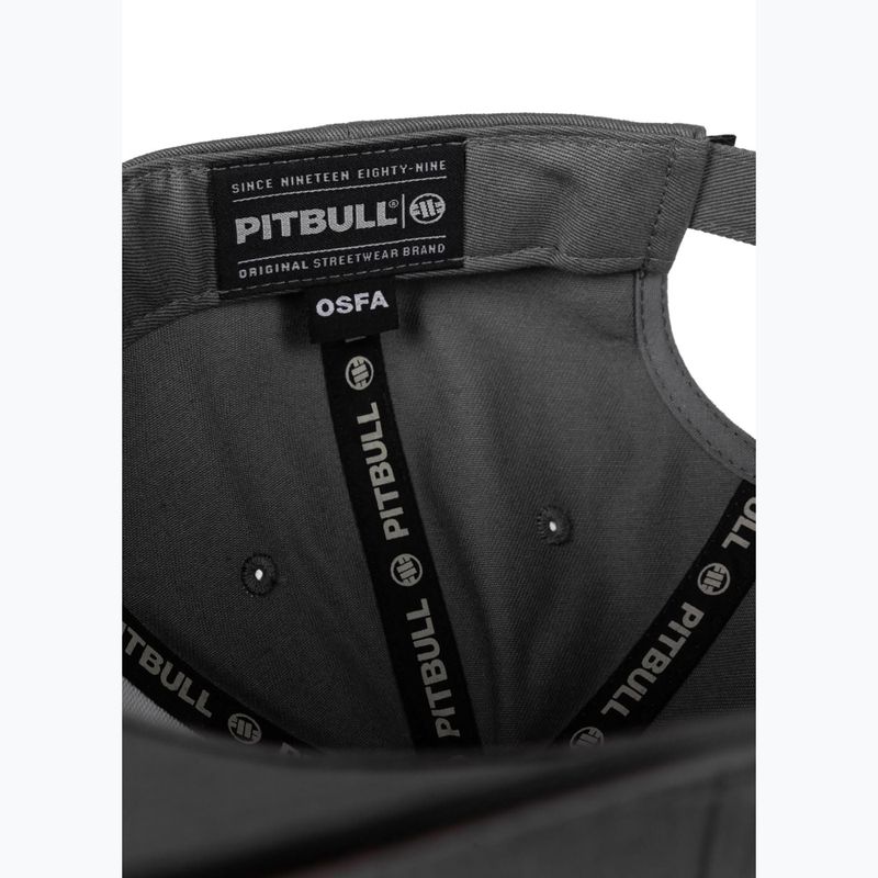 Pitbull Snapback ,,USA CAL" Klasszikus alacsony profilú grafit baseball sapka 6