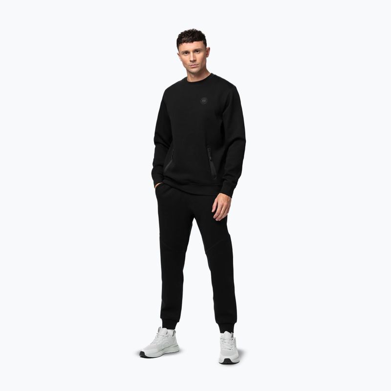 Férfi Pitbull Dogwood Crewneck pulóver fekete 2