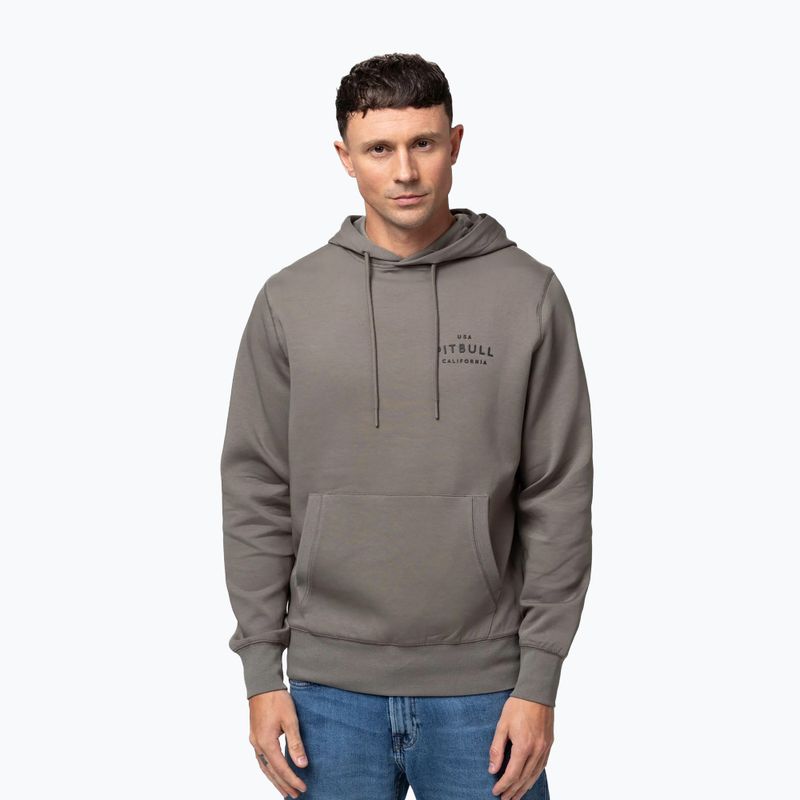 Férfi kapucnis pulóver Pitbull Sampson Hooded Sweatshirt taupe