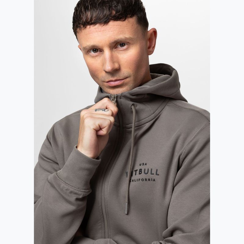 Férfi kapucnis cipzáras pulóver Pitbull Sampson Hooded Zip Sweatshirt taupe 5
