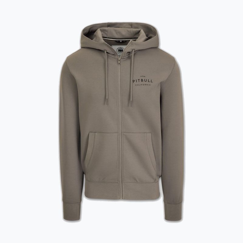 Férfi kapucnis cipzáras pulóver Pitbull Sampson Hooded Zip Sweatshirt taupe 7