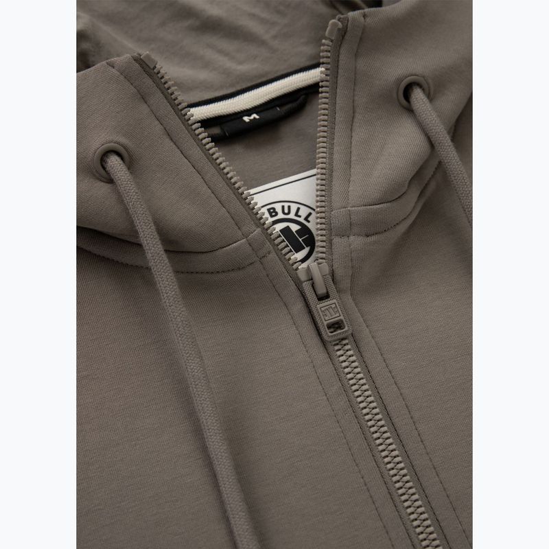 Férfi kapucnis cipzáras pulóver Pitbull Sampson Hooded Zip Sweatshirt taupe 9