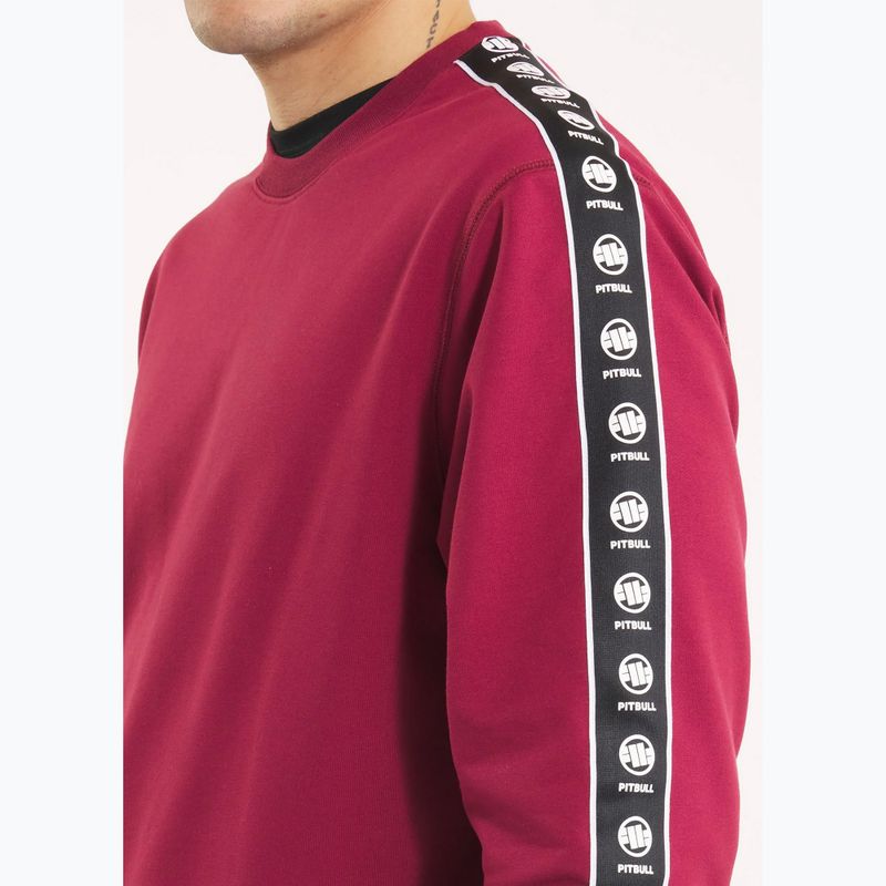 Férfi Pitbull Tape Nugget Crewneck pulóver burgundi 4