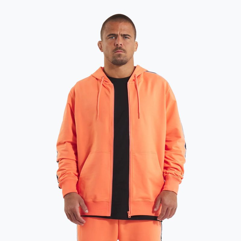 Férfi Pitbull Tape Nugget kapucnis Zip Sweatshirt világos lazac