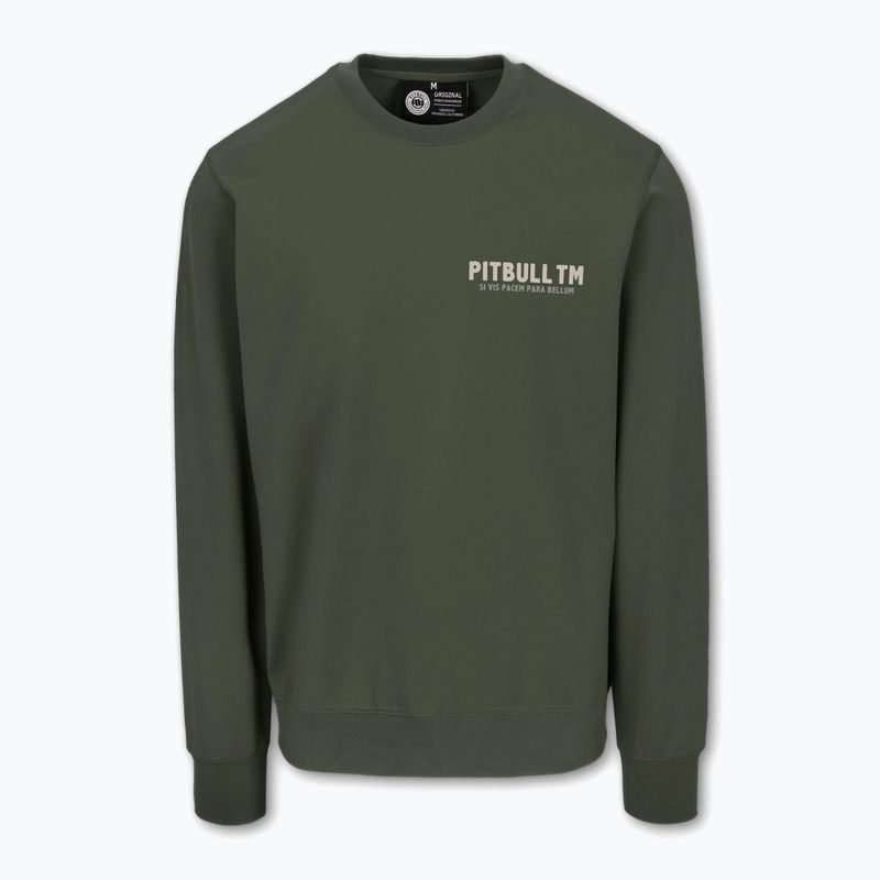 Férfi Pitbull Para Bellum Crewneck Sweatshirt régi zöld 4