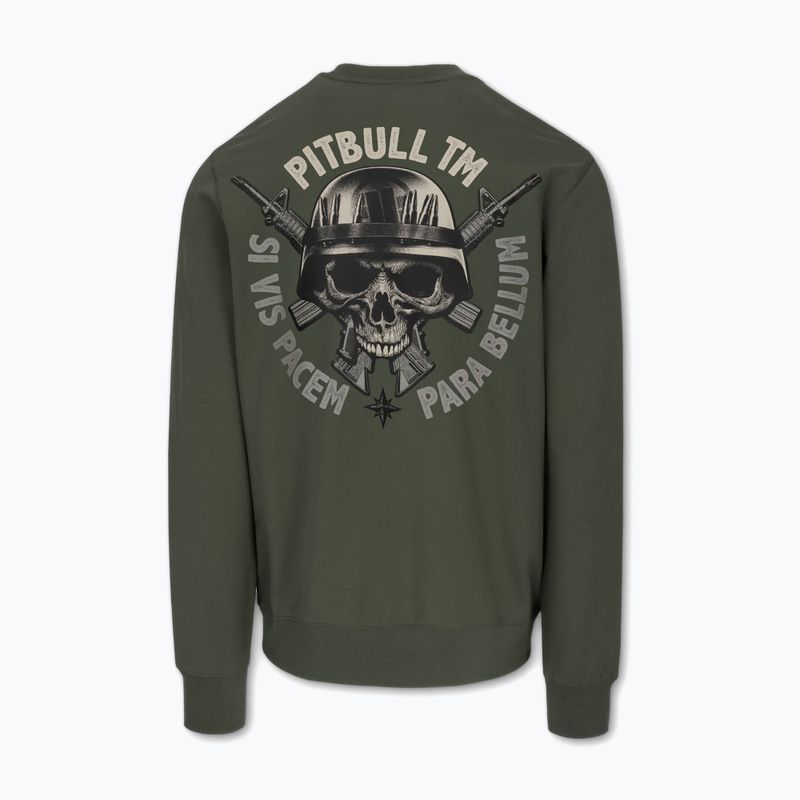 Férfi Pitbull Para Bellum Crewneck Sweatshirt régi zöld 5
