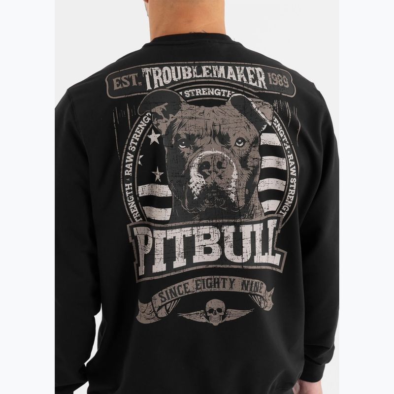 Férfi Pitbull Troublemaker Crewneck Sweatshirt fekete 3