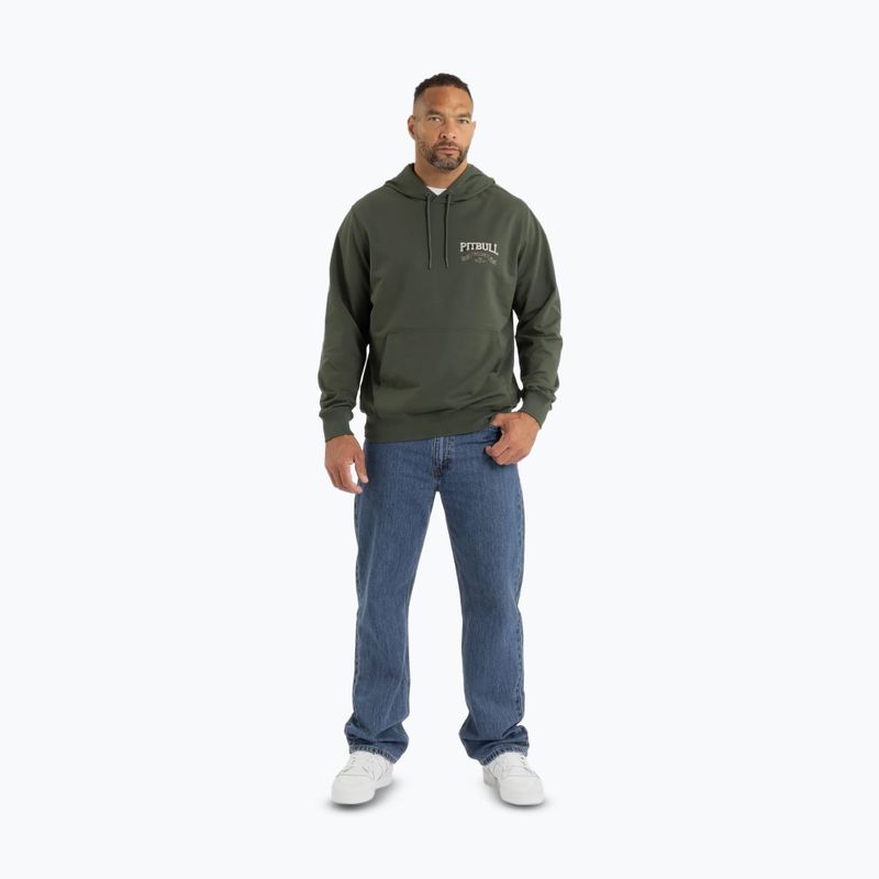 Férfi Pitbull Troublemaker kapucnis pulcsi régi zöld 2