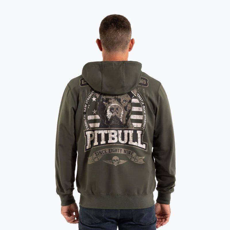 Férfi Pitbull Troublemaker kapucnis cipzáras pulóver régi zöld 2