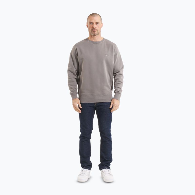 Férfi Pitbull Lancaster 2 Crewneck Sweatshirt mosott szürke 2