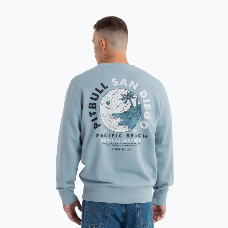 Férfi Pitbull Planet Surf Crewneck Sweatshirt világoskék 3