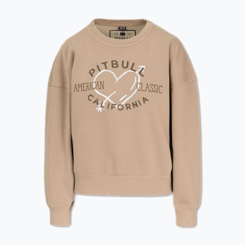 Női Pitbull Manzanita Heart Crewneck Sweatshirt homok 4