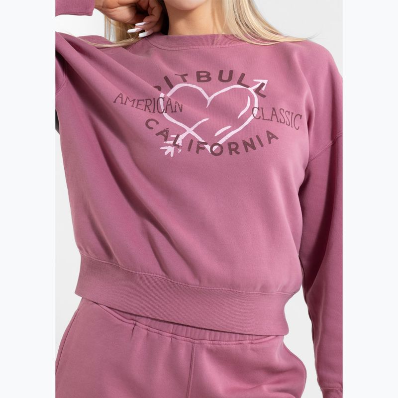 Pitbull női Manzanita Heart Crewneck Sweatshirt rózsaszínű 4