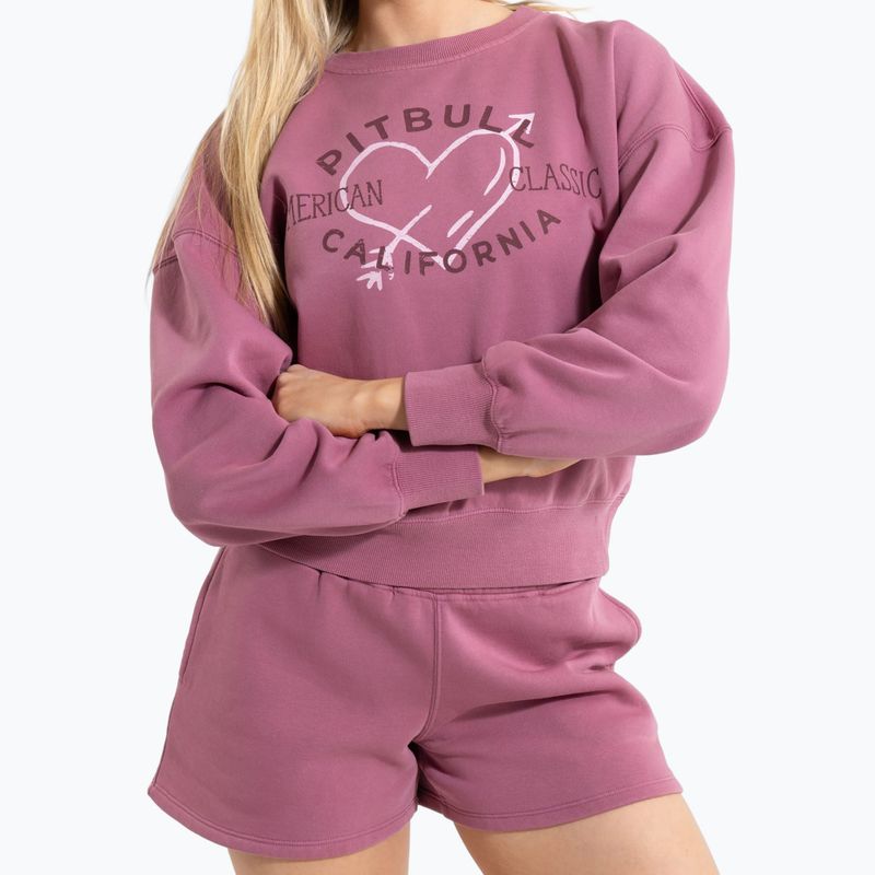 Pitbull női Manzanita Heart Crewneck Sweatshirt rózsaszínű 5