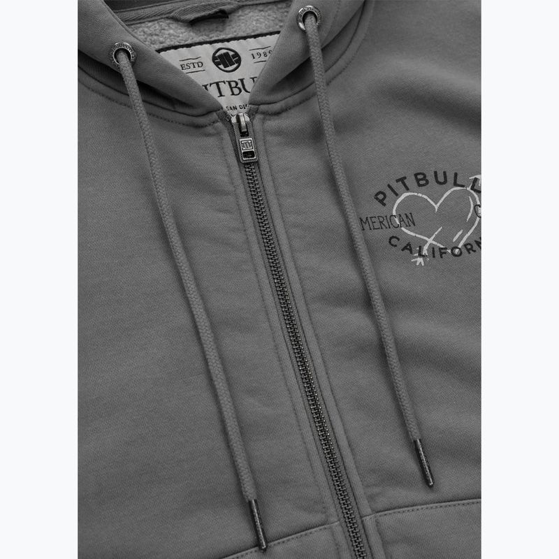 Pitbull női Manzanita Heart Hooded Zip Sweatshirt mosott szürke 7