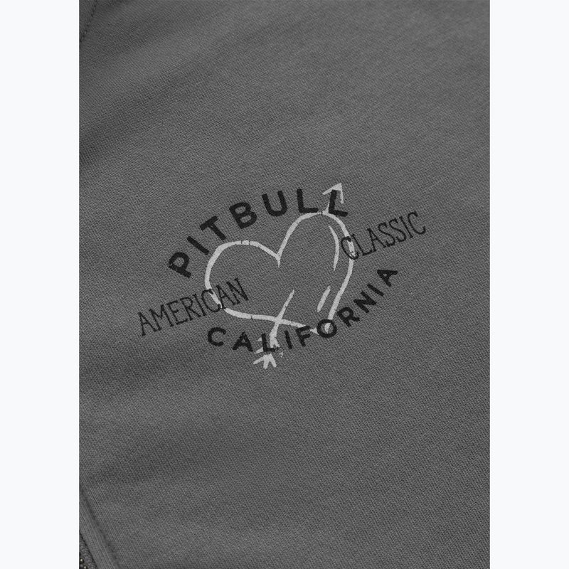 Pitbull női Manzanita Heart Hooded Zip Sweatshirt mosott szürke 8