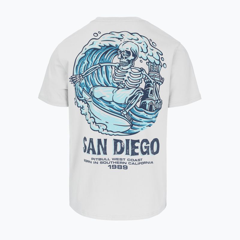 Pitbull Skull Surf férfi póló fehér/kék 2
