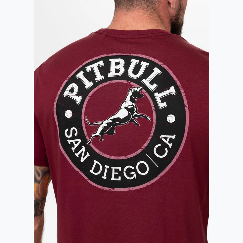 Férfi Pitbull San Diego CA fekete bordó póló 3