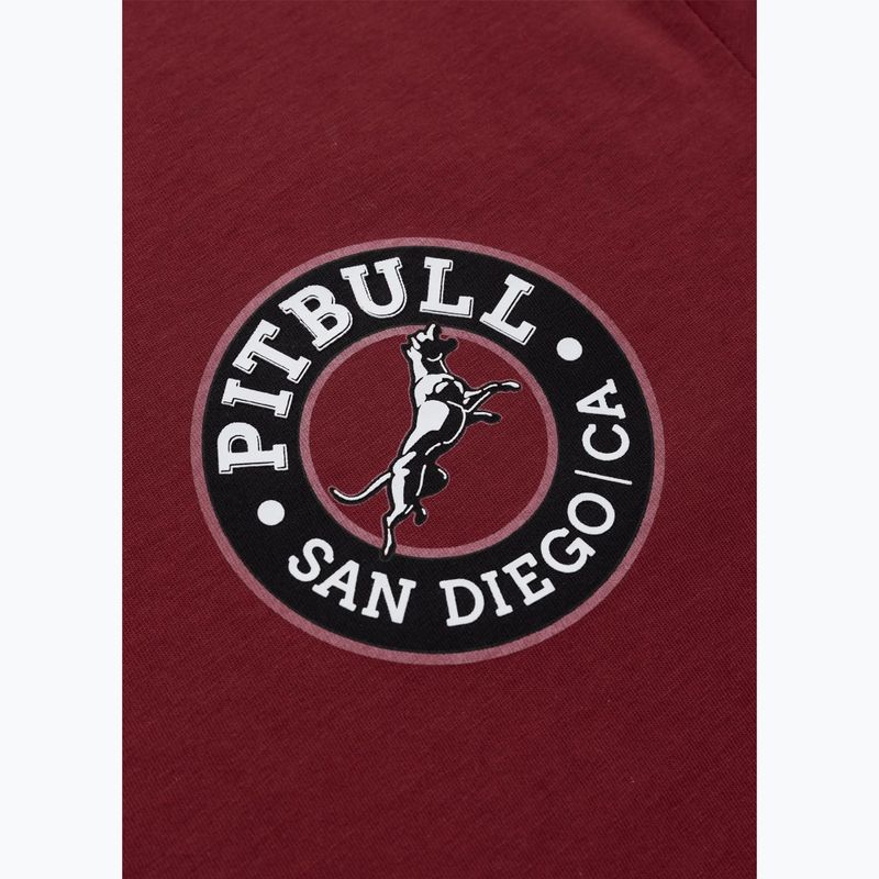 Férfi Pitbull San Diego CA fekete bordó póló 6