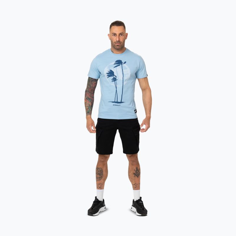 Férfi póló Pitbull Palms light blue 2