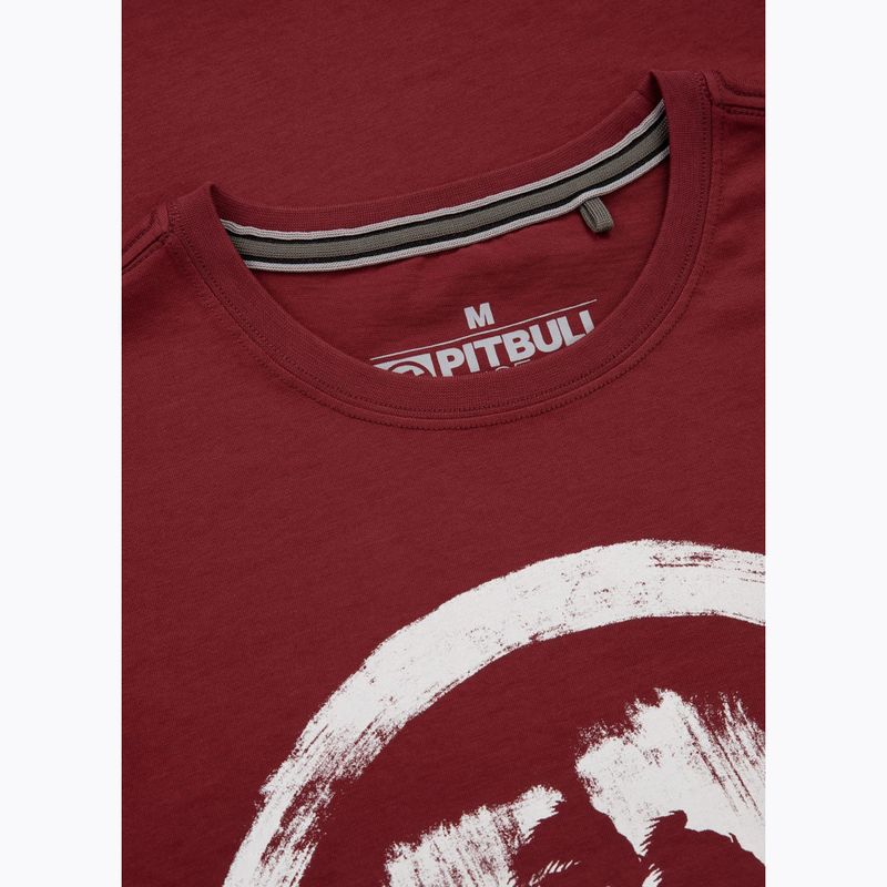 Férfi Pitbull Logo Palms póló burgundi 6