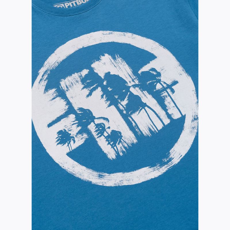 Férfi Pitbull Logo Palms árnyalat kék póló 7