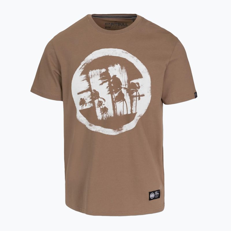 Férfi Pitbull Logo Palms barna Savana póló 4
