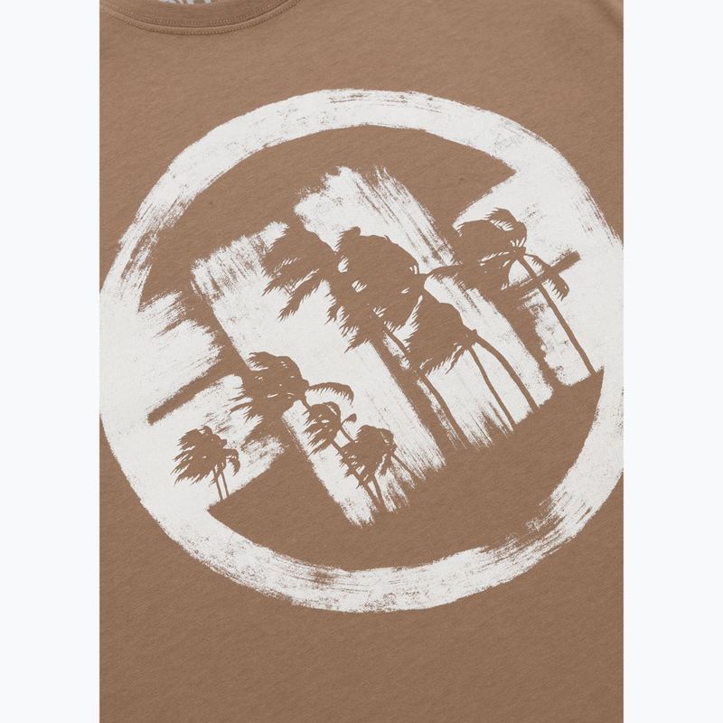 Férfi Pitbull Logo Palms barna Savana póló 7