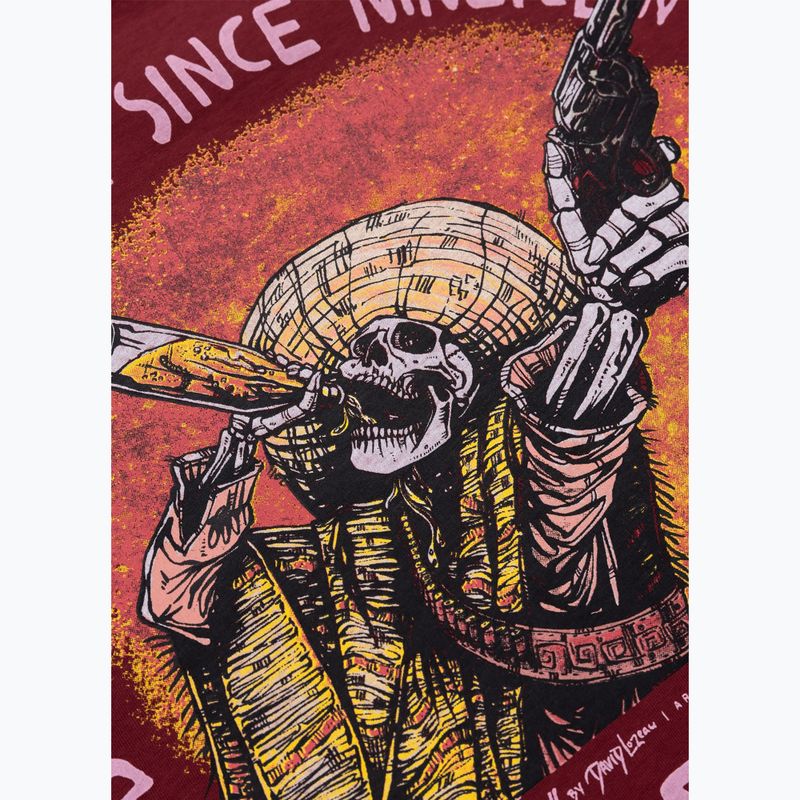 Pitbull Shot For Shot férfi póló burgundi 6