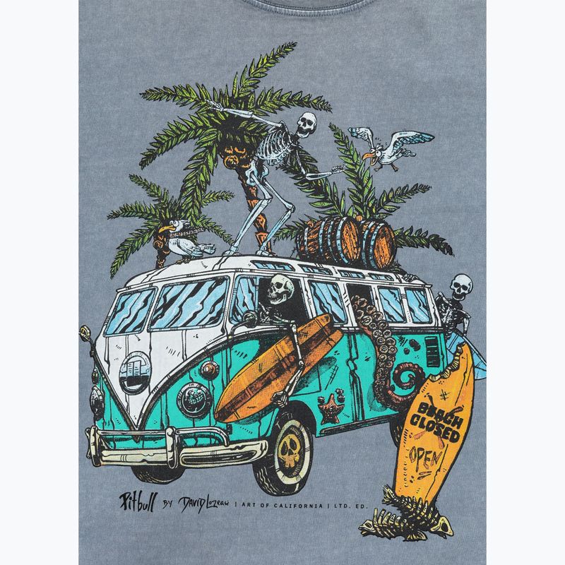 Pitbull Open Beach férfi póló mosott kék 8