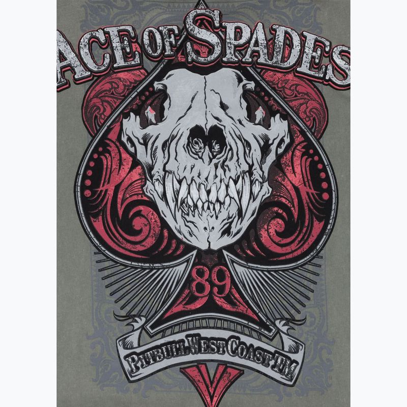 Pitbull Ace Of Spades férfi póló tompított zöld 5