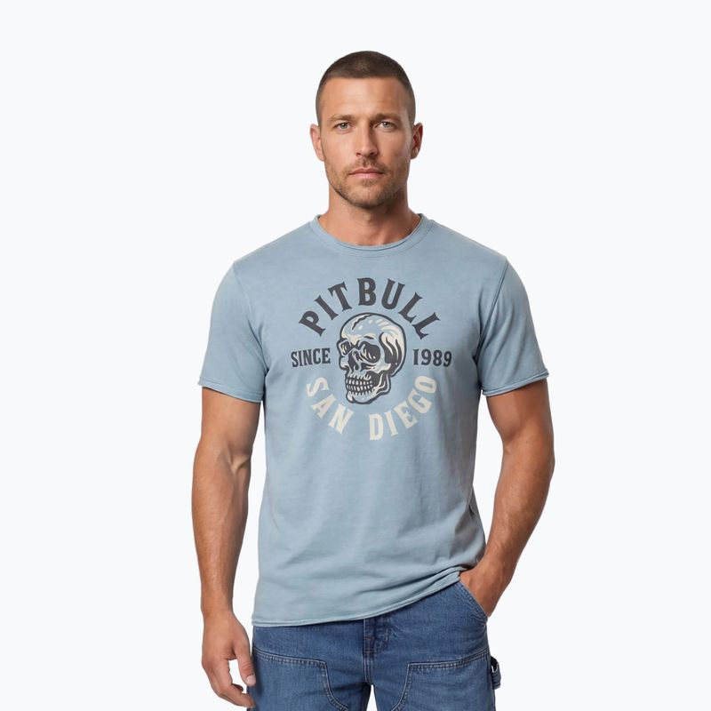 Férfi Pitbull Shkull Logo póló kék