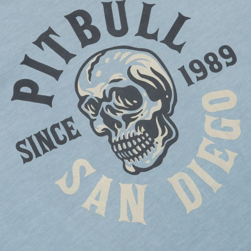 Férfi Pitbull Shkull Logo póló kék 4