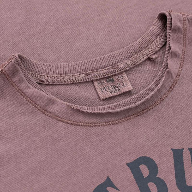Férfi Pitbull Shkull Logo póló poros bordó 2
