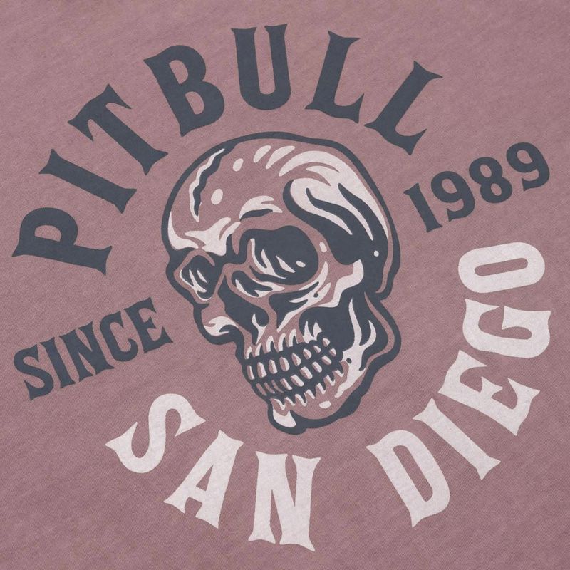 Férfi Pitbull Shkull Logo póló poros bordó 3