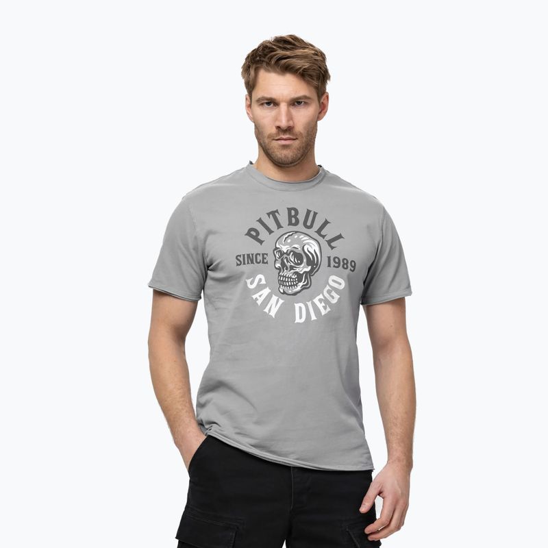 Férfi Pitbull Shkull Logo póló szürke