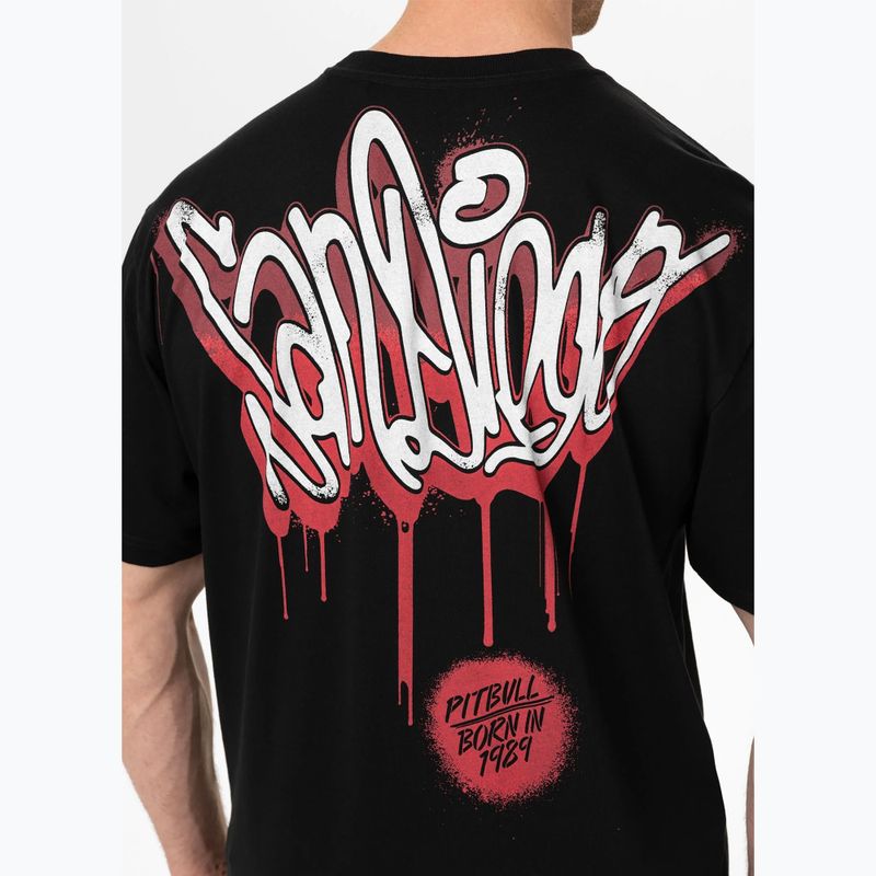 Pitbull férfi póló Graffiti fekete 4