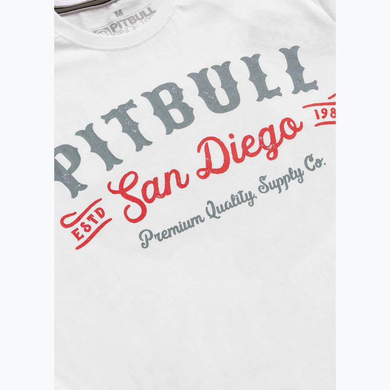 Pitbull Strength & Respect férfi póló fehér 4